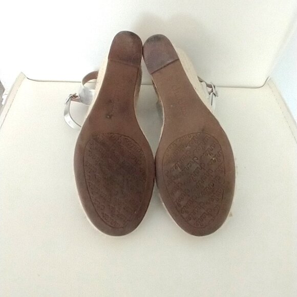 Charles by Charles David - Silver Espadrille Sandals, 8.5 M - Picture 5 of 5